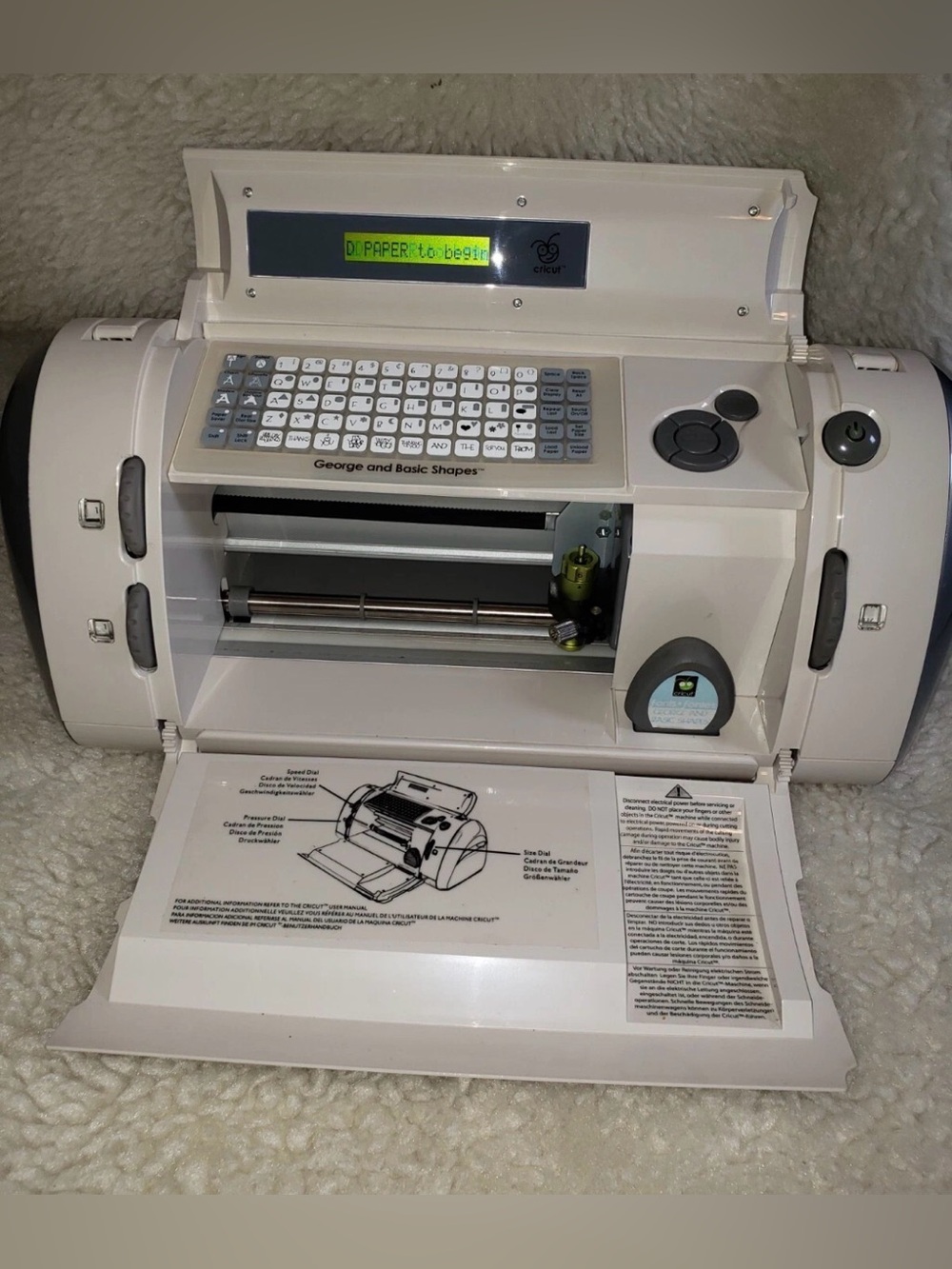 Cricut Electronic Die Cutting Machine in White with Gray Accents